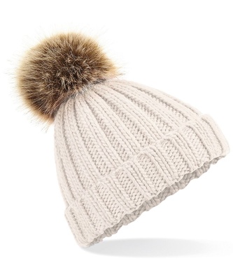 Beechfield Fur Pom Pom Chunky Beanie