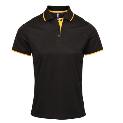 Premier Ladies Contrast Tipped Coolchecker polo