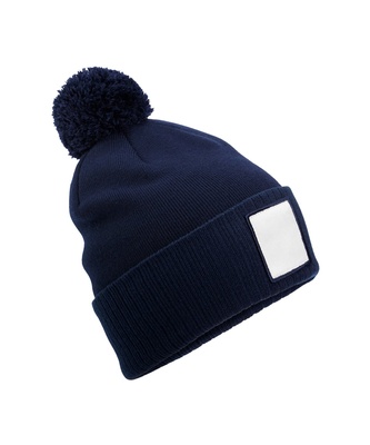 Beechfield Applique Patch Pom Beanie