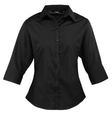 Premier Women's 3/4 Sleeve Poplin Blouse