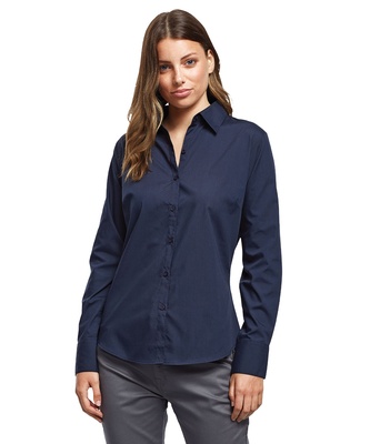 Premier Ladies Poplin Long Sleeve Blouse