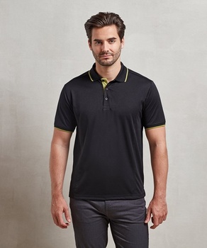 Premier Men's Contrast Tipped Coolchecker Polo