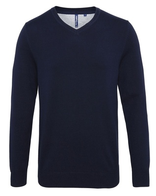 Asquith & Fox Men's Cotton Blend V-neck Sweater