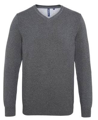 Asquith & Fox Men's Cotton Blend V-neck Sweater