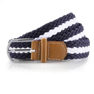 Asquith & Fox Two Colour Stripe Braid Stretch Belt