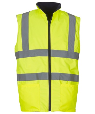 YOKO Hi-vis Reversible Fleece Bodywarmer (HV008F)