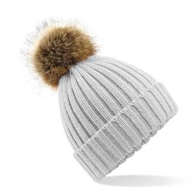 Beechfield Fur Pom Pom Chunky Beanie