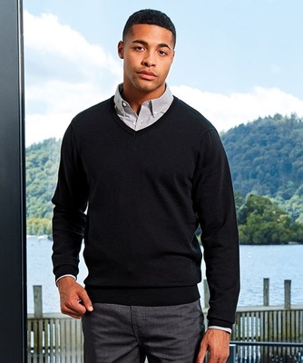 Premier Men's V-neck Knitted Sweater