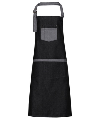 Premier Domain Contrast Denim Bib Apron PR127