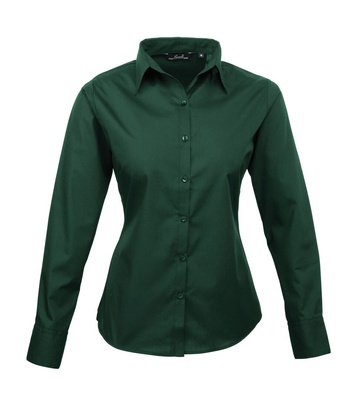 Premier Ladies Poplin Long Sleeve Blouse