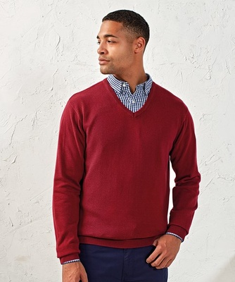 Premier Men's V-neck Knitted Sweater