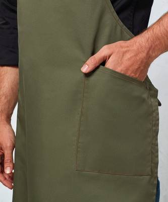 Premier 'Barley' Contrast Stitch Sustainable Bib Apron