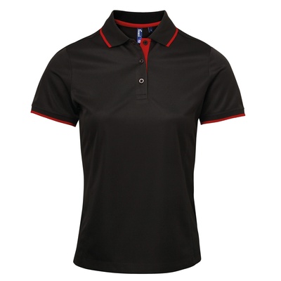 Premier Ladies Contrast Tipped Coolchecker polo