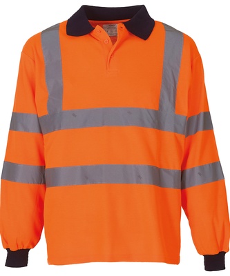 YOKO Hi-vis Long Sleeve Polo (HVJ310)