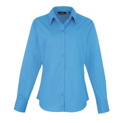 Premier Ladies Poplin Long Sleeve Blouse