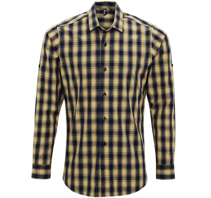 Premier Men's Long Sleeve 'Mulligan' Check Shirt