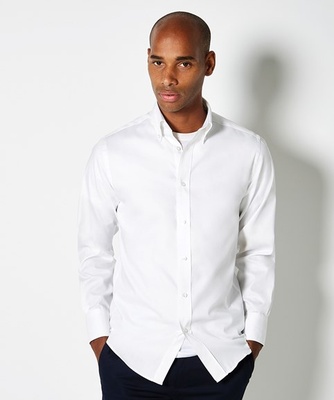 Kustom Kit Tailored Fit Premium Oxford Shirt Long Sleeve