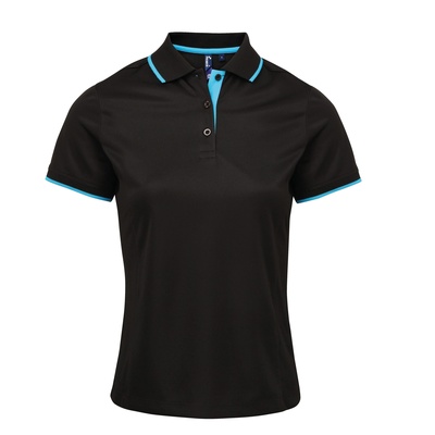 Premier Ladies Contrast Tipped Coolchecker polo