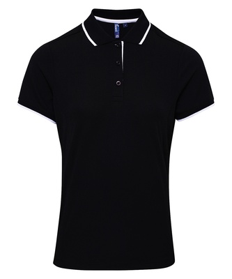 Premier Ladies Contrast Tipped Coolchecker polo