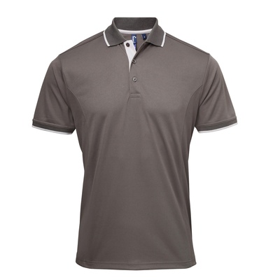 Premier Men's Contrast Tipped Coolchecker Polo PR618