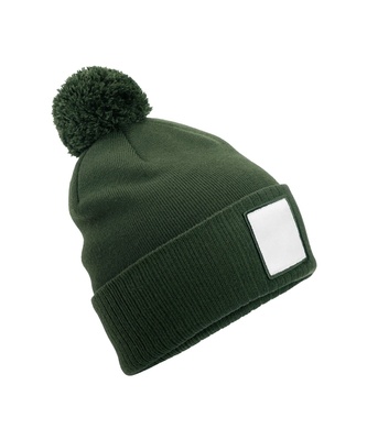 Beechfield Applique Patch Pom Beanie