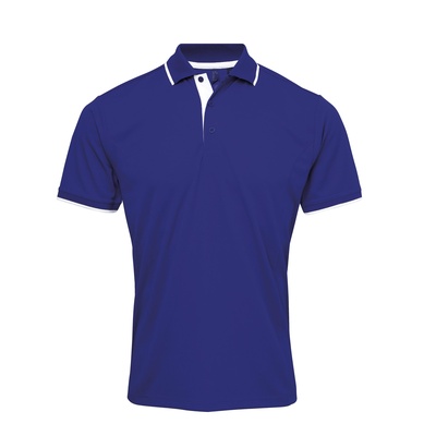 Premier Men's Contrast Tipped Coolchecker Polo PR618