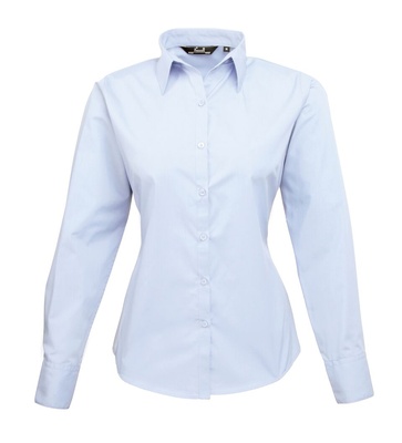 Premier Ladies Poplin Long Sleeve Blouse