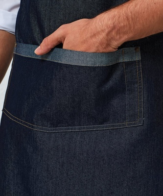 Premier Domain Contrast Denim Bib Apron PR127