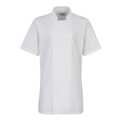 Premier Ladies Short Sleeve Chef's Jacket