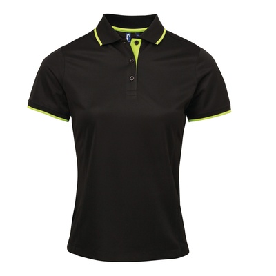 Premier Ladies Contrast Tipped Coolchecker polo