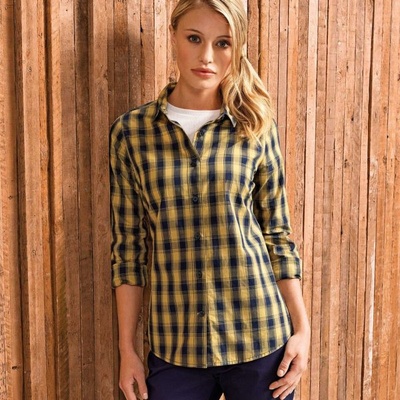 Premier Ladies Long Sleeve 'Mulligan' Check Shirt