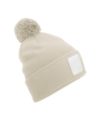 Beechfield Applique Patch Pom Beanie