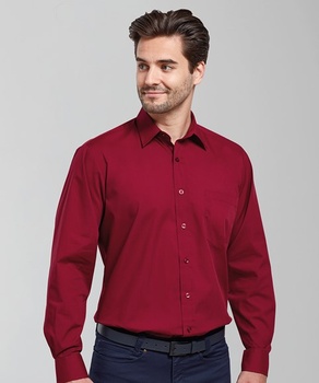 Premier Men's Long Sleeve Poplin Shirt