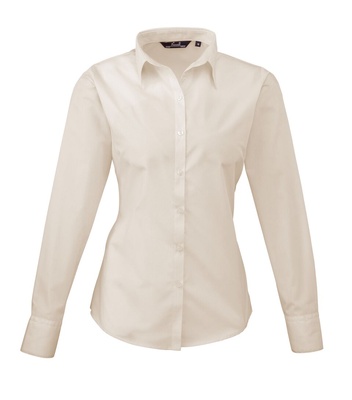 Premier Ladies Poplin Long Sleeve Blouse