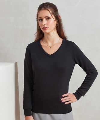 Premier Women's V-neck Knitted Sweater PR696