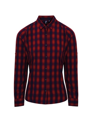 Premier Ladies Long Sleeve 'Mulligan' Check Shirt