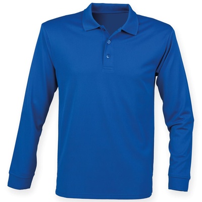 Henbury Long Sleeve Coolplus® Polo Shirt