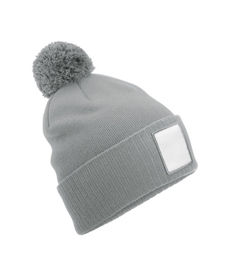 Beechfield Applique Patch Pom Beanie