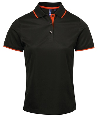 Premier Ladies Contrast Tipped Coolchecker polo