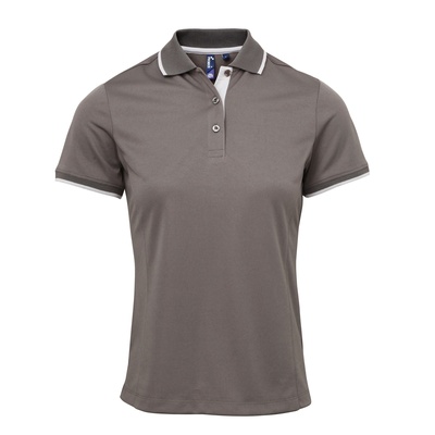 Premier Ladies Contrast Tipped Coolchecker polo