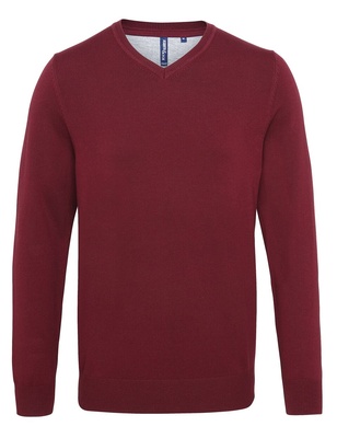 Asquith & Fox Men's Cotton Blend V-neck Sweater