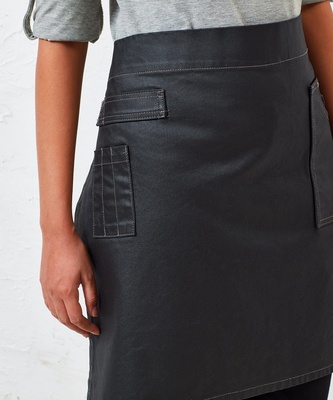 Premier 'Division' Waxed Look Denim Waist Apron PR135