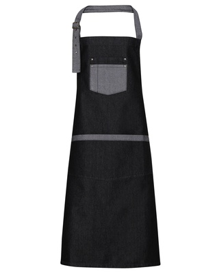 Premier Domain Contrast Denim Bib Apron