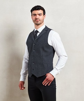 Premier Men's Herringbone Waistcoat