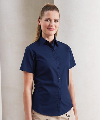 Premier Ladies Short Sleeve Poplin Blouse PR302