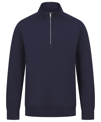 Henbury Unisex Sustainable ¼-zip Sweatshirt