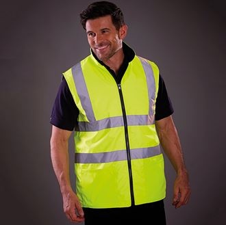 YOKO Hi-vis Reversible Fleece Bodywarmer (HV008F)