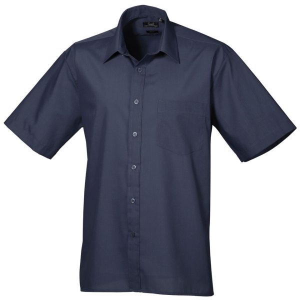 Solid color button sale up short sleeve shirts