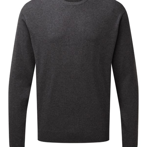 Premier Men's Crew Neck Cotton Rich Knitted Sweater